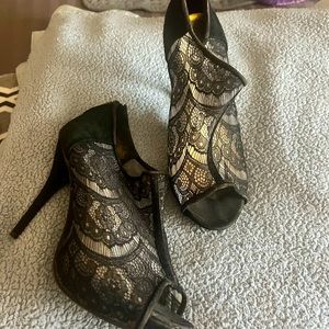 Lace high heels